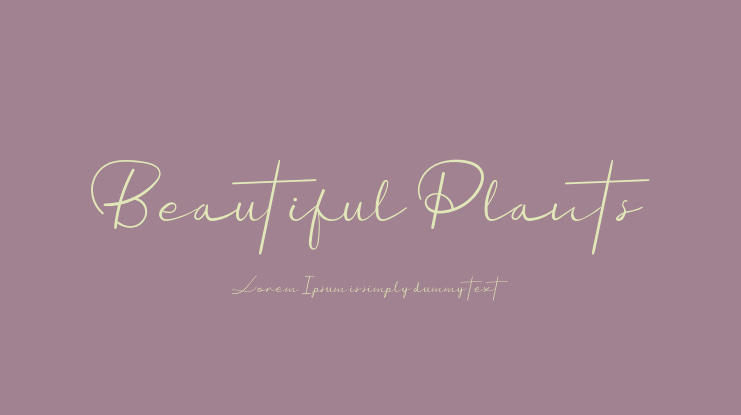 Beautiful Plants Font