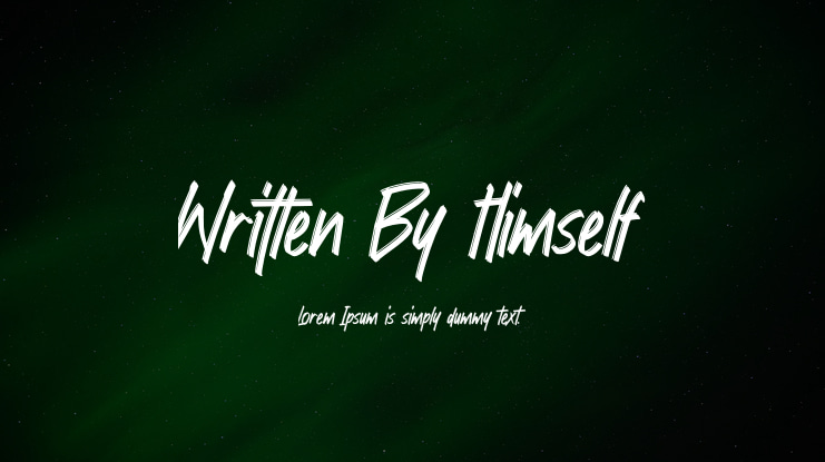 Written By Himself Font