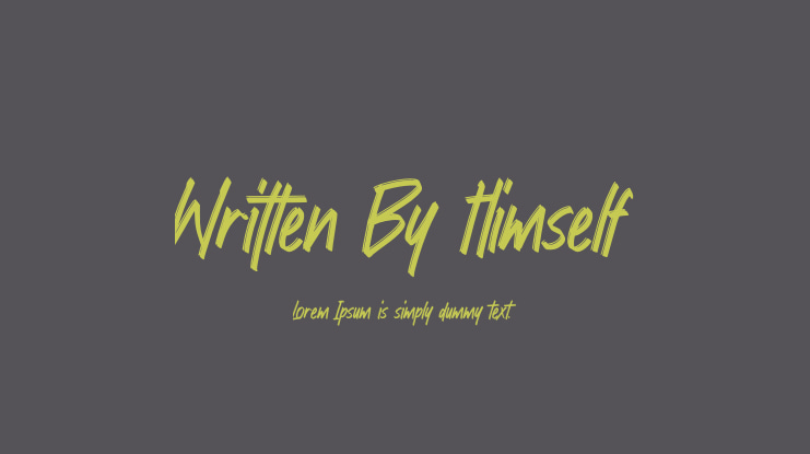 Written By Himself Font