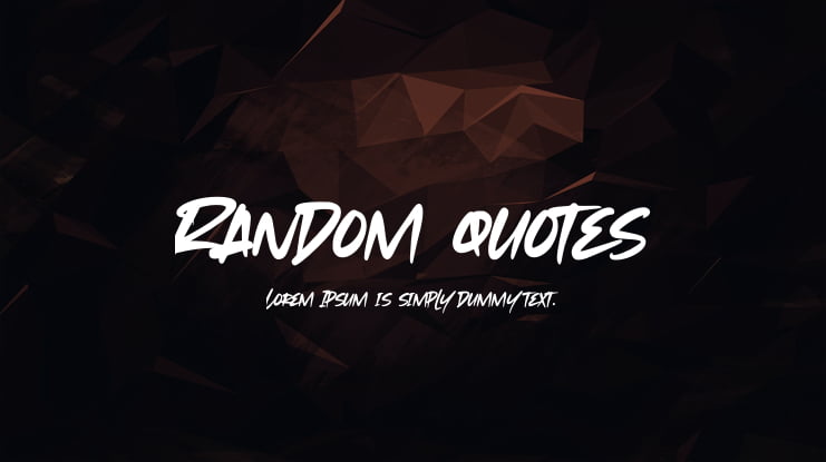 Random quotes Font