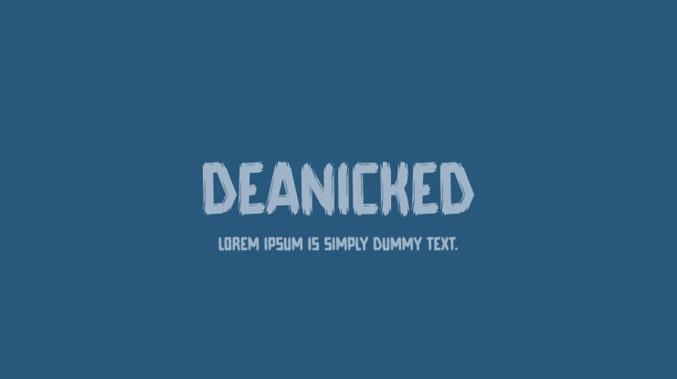 Deanicked Font