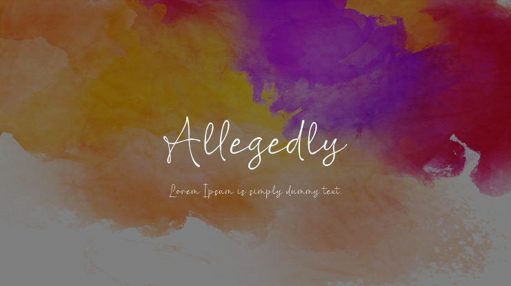 Allegedly Font