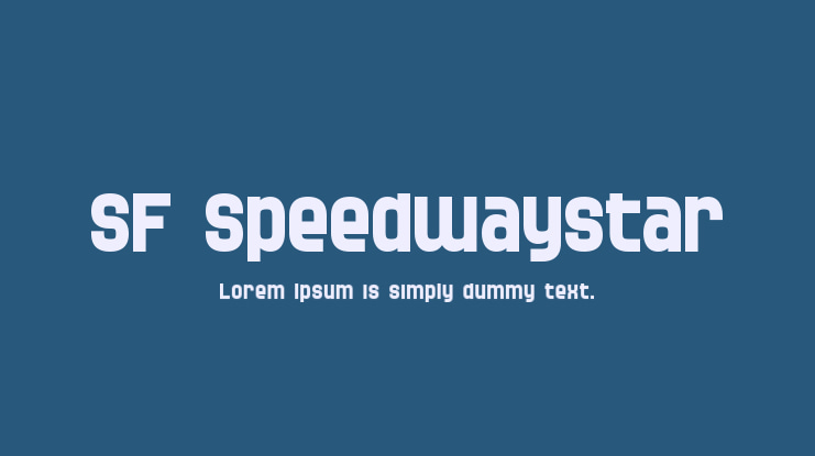 SF Speedwaystar Font Family