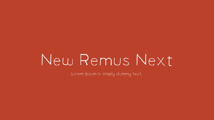New Remus Next Font