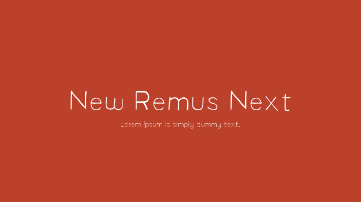 New Remus Next Font