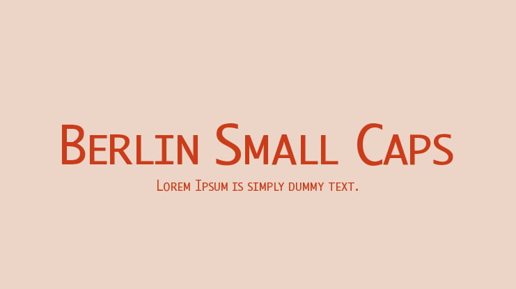 Berlin Small Caps Font