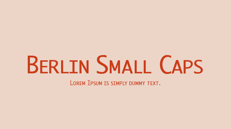 Berlin Small Caps Font