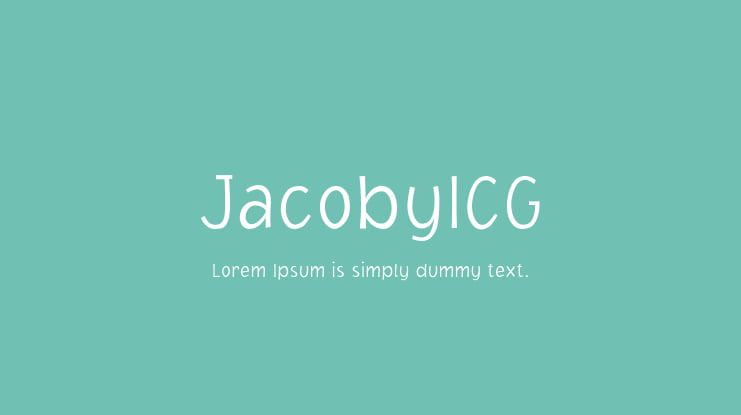 JacobyICG Font Family