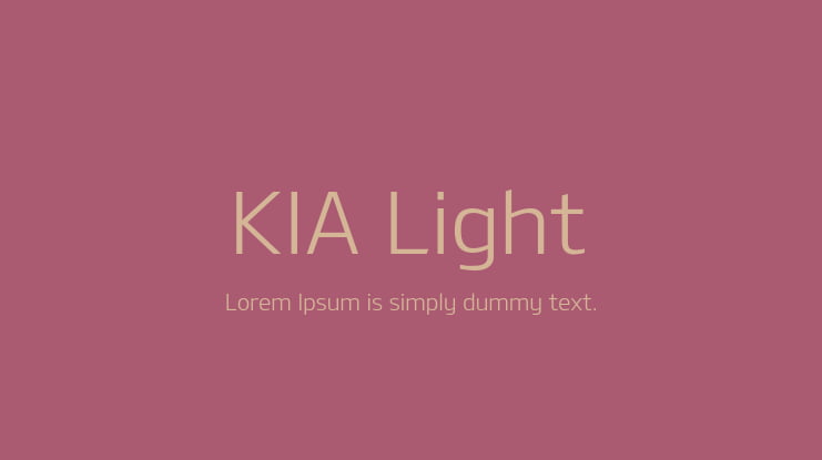 KIA Light Font Family