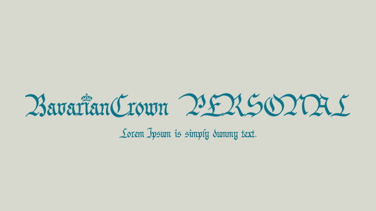Bavarian Crown  PERSONAL Font Family