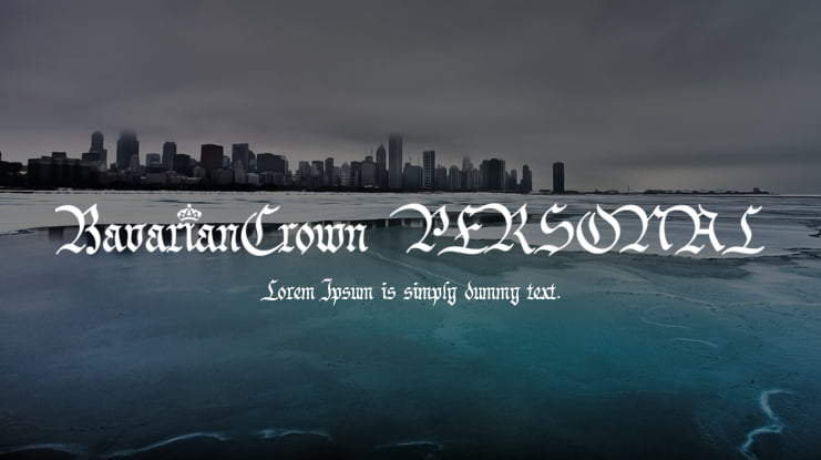 Bavarian Crown  PERSONAL Font Family