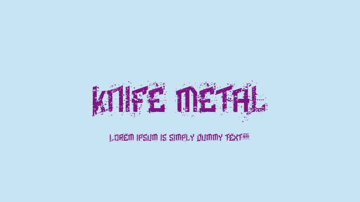 Knife Metal Font