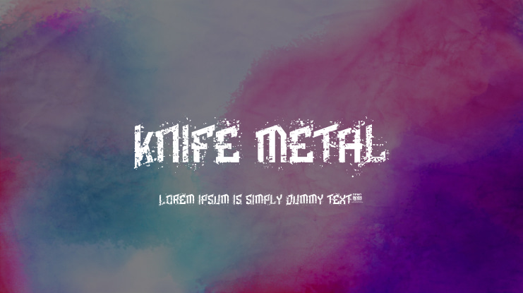 Knife Metal Font