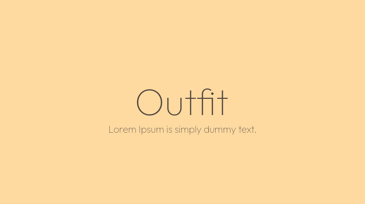 Outfit Font Family