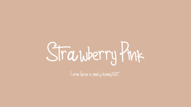Strawberry Pink Font