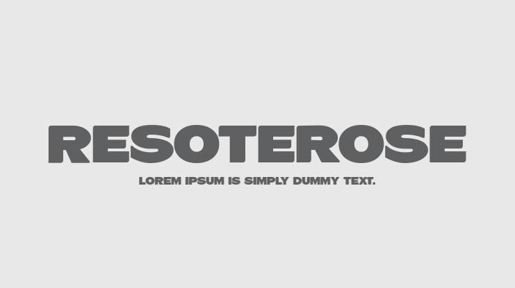 ResotERose Font