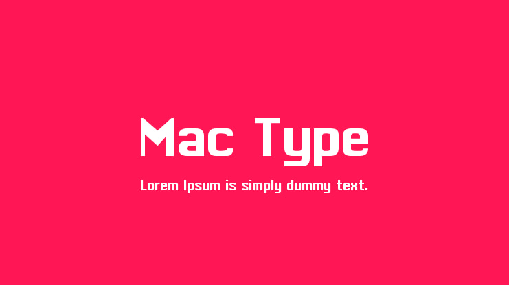 Mac Type Font