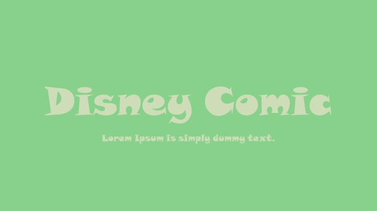 Disney Comic Font