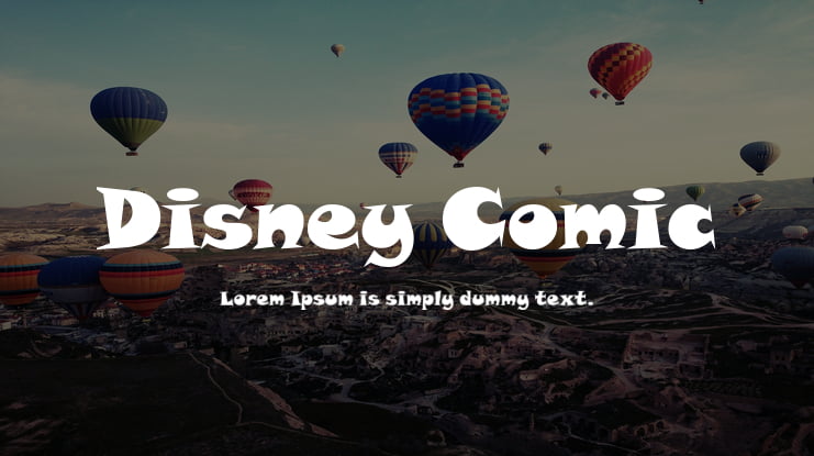 Disney Comic Font