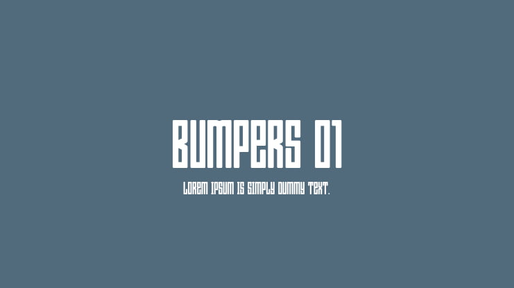Bumpers 01 Font Family