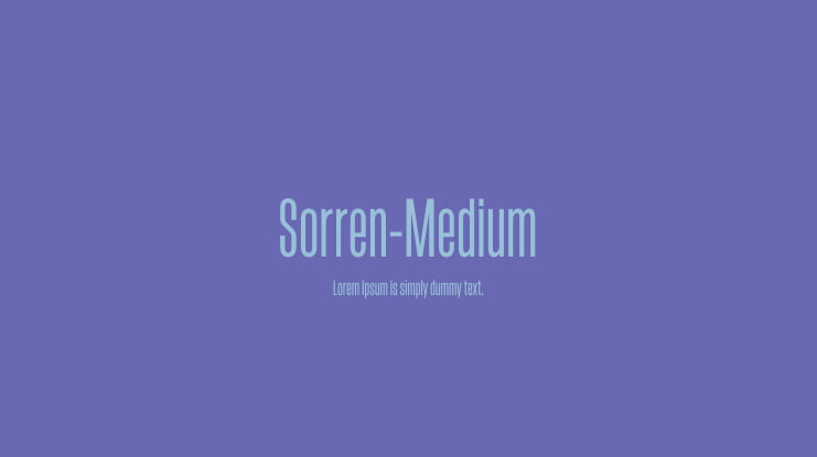 Sorren-Medium Font Family