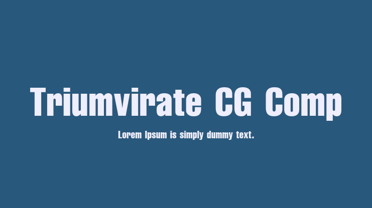 Triumvirate CG Comp Font Family