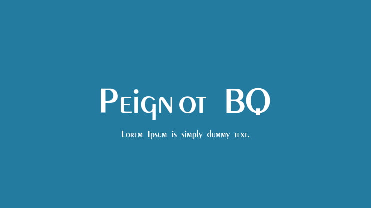 Peignot Font Family