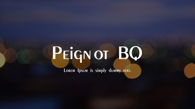 Peignot Font Family