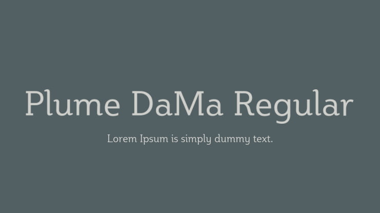 Plume DaMa Regular Font Family
