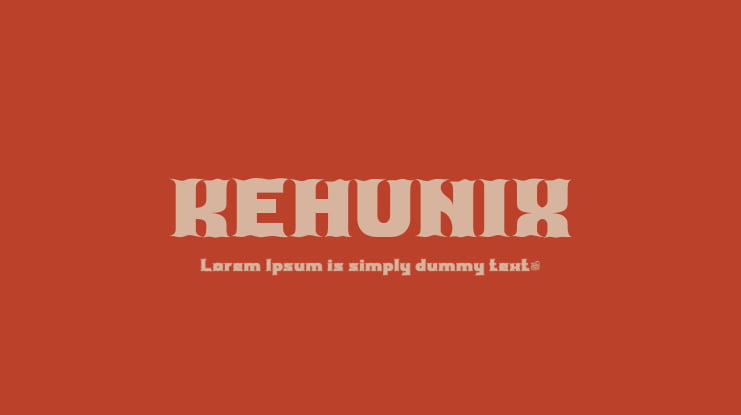 KEHUNIX Font