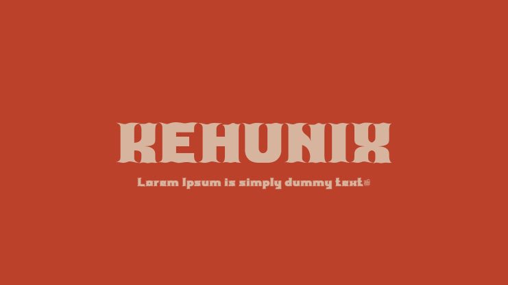 KEHUNIX Font