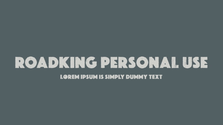 ROADKING PERSONAL USE Font Family