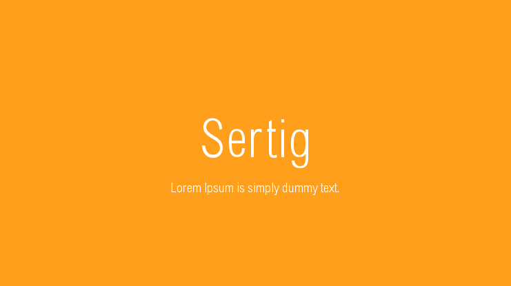 Sertig Font