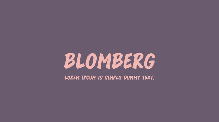 BLOMBERG Font