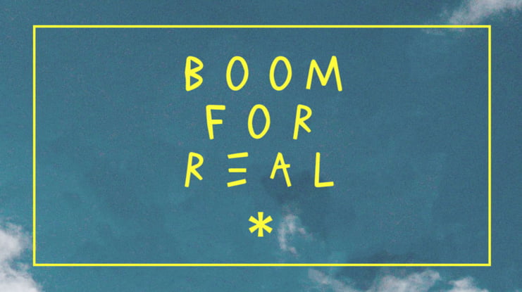 Boom For Real Font
