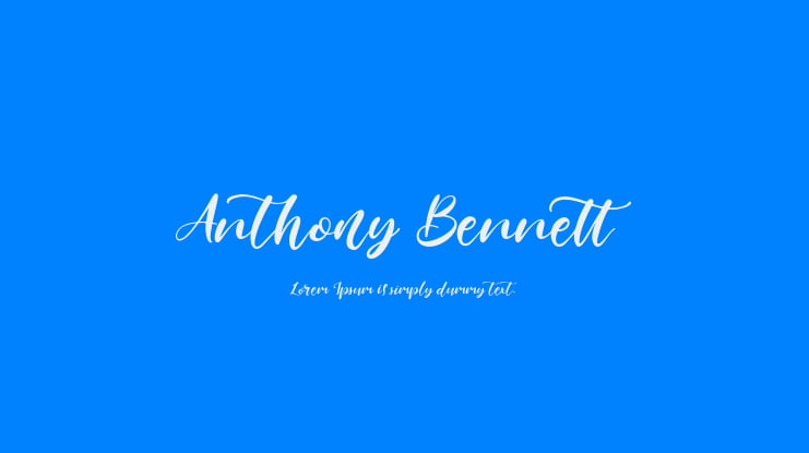 Anthony Bennett Font