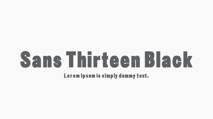 Sans Thirteen Black Font : Download Free for Desktop & Webfont
