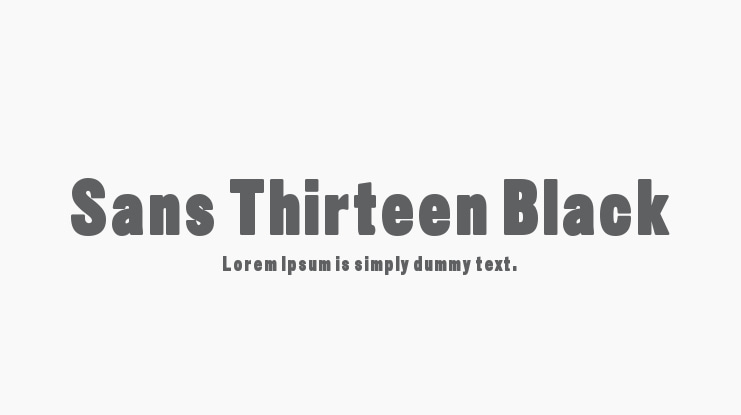 Sans Thirteen Black Font