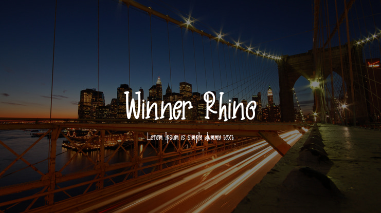 Winner Rhino Font