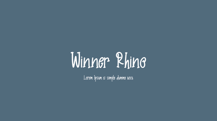 Winner Rhino Font