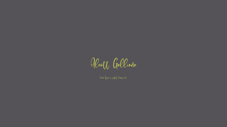 Alcott Galliana Font