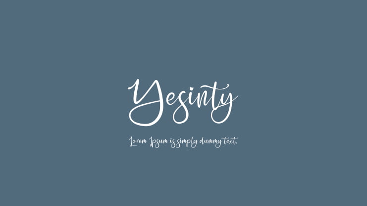 Yesinty Font Family