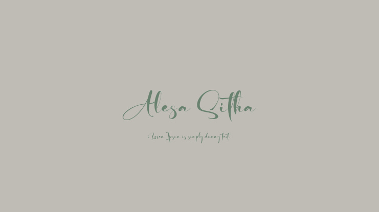 Alesa Sitha Font