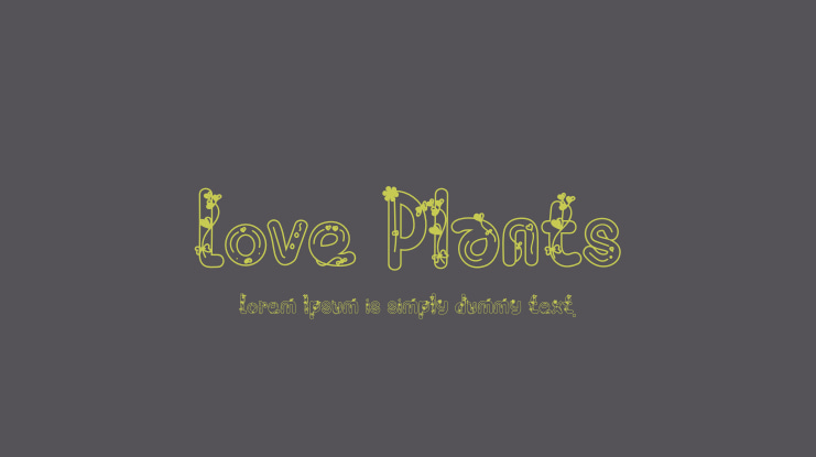 Love Plants Font