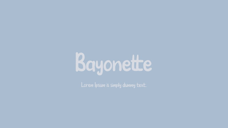 Bayonette Font