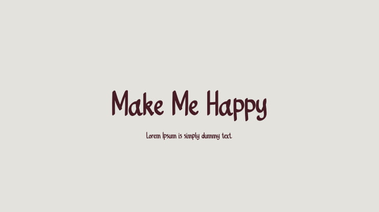 Make Me Happy Font