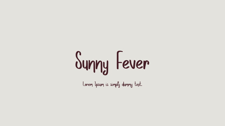 Sunny Fever Font