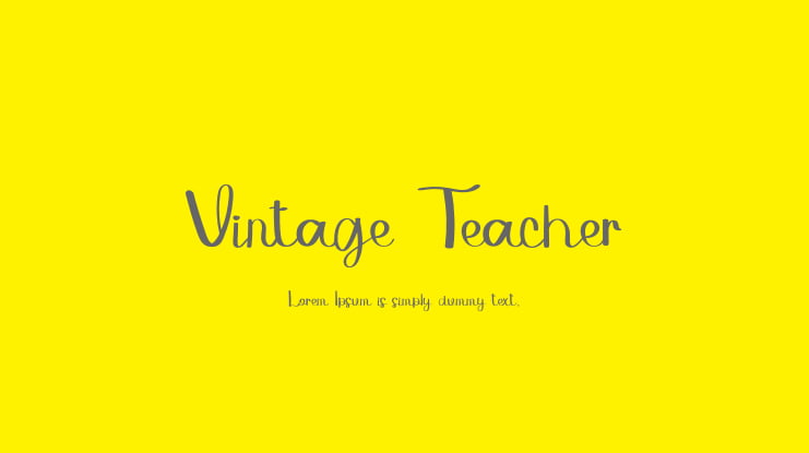 Vintage Teacher Font