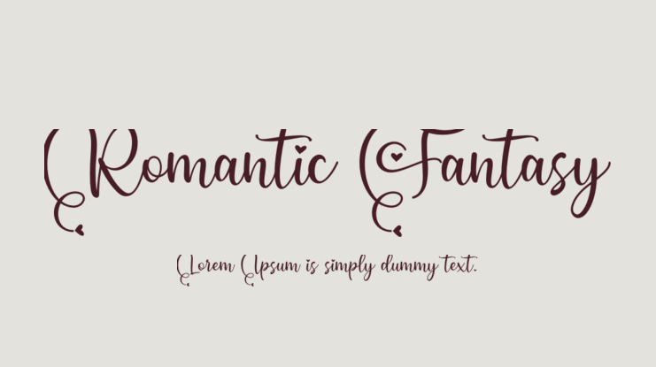 Romantic Fantasy Font