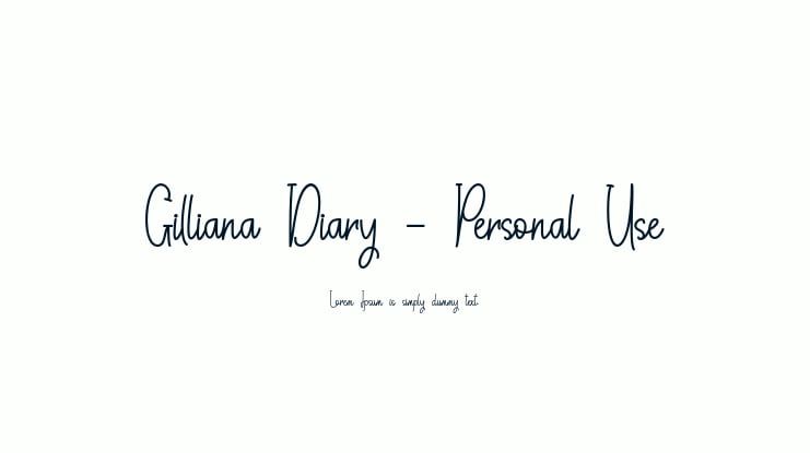 Gilliana Diary - Personal Use Font